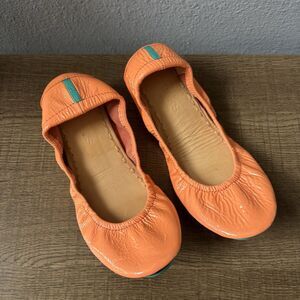 Tieks Coral Patent Leather Slip On Foldable Travel Flats Women’s Size 6